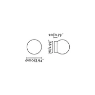 Lampy ścienne - FARO BARCELONA Kinkiet LED Ping, czarny/opal, szkło, aluminium, Ø 10 cm - miniaturka - grafika 1