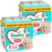 Pieluchy - Zestaw Pampers Premium Care Pants, pieluchomajtki, rozmiar 5, 12-17 kg, 2 x 102 sztuki - miniaturka - grafika 1