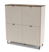 Regały - Regał Evo 4D Kaszmir / Dąb Castello - miniaturka - grafika 1