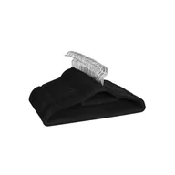 Wieszaki i stojaki - 20x wieszaki na ubrania czarne wieszak aksamitny - miniaturka - grafika 1