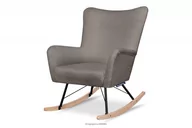 Fotele - Bujany fotel boucle brązowy ADDUCTI Konsimo - miniaturka - grafika 1