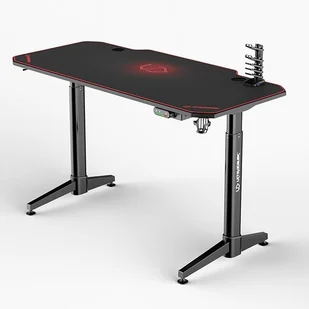 ULTRADESK Biurko dla gracza LEVEL RED, 140x66cm, 72-124cm, elektrycznie regulowana wysokość - Biurka gamingowe - miniaturka - grafika 6