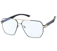 Okulary korekcyjne, oprawki, szkła - Męskie okulary do komputera metalowe - miniaturka - grafika 1