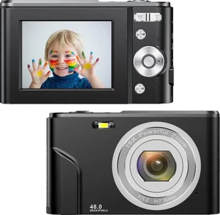 INF Aparat cyfrowy 1080P 48 megapikseli z 16-krotnym zoomem Czarny - Aparaty Cyfrowe - miniaturka - grafika 1