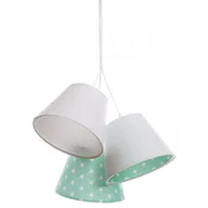 Lampy sufitowe - Biało-zielona dziecięca lampa wisząca w gwiazdki G4-D32 - miniaturka - grafika 1