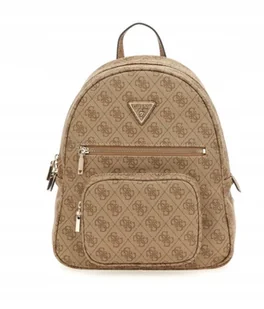 GUESS PLECAK DAMSKI Z LOGOWANYM WZOREM NA ZAMEK SKÓRA EKOLOGICZNA GMB - Plecaki - miniaturka - grafika 1