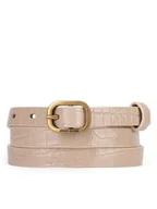 Paski - Gino Rossi Pasek BLYL23006 Beżowy - miniaturka - grafika 1