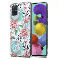 Etui i futerały do telefonów - Etui Do Samsung Galaxy A51 4G / M40s w KWIATY BRZOSKWINI Pokrowiec TPU Silikon Obudowa Case Cover Plecki Cadorabo - miniaturka - grafika 1