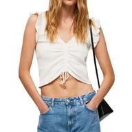 Koszulki i topy damskie - Koszulka damska Pepe Jeans Peggy prążkowana-M - miniaturka - grafika 1