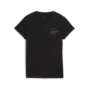 Damska koszulka ESS SCRIPT PUMA Black - Koszulki sportowe damskie - miniaturka - grafika 1