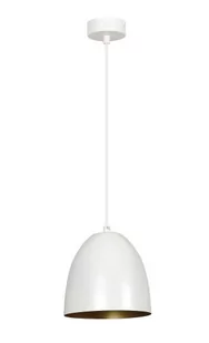 Emibig Lenox lampa wisząca 1-punktowa biała/złota 411/1 411/1 - Lampy sufitowe - miniaturka - grafika 1
