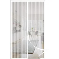 Moskitiery - Drzwi ekranowe magnetyczne, kurtyna przeciw muchom, moskitiera magnetyczna, automatyczne zamykanie, 110x250CM białe - miniaturka - grafika 1