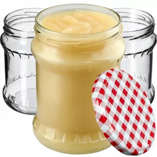 Słoiki Kisko 500ml 8 szt. 82mm + wieczka "Czerwona Krata" - Pojemniki kuchenne - miniaturka - grafika 1