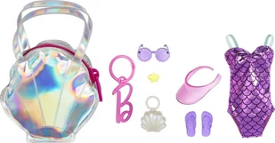 Mattel Premium Zestaw modowy fioletowy kostium HJT42/HJT43 - Akcesoria dla lalek - miniaturka - grafika 1