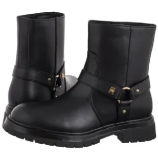 Botki Bootie Black T3A5-34021-1355999 (TH1389-a) Tommy Hilfiger - Botki damskie - miniaturka - grafika 1