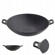 Patelnie - Patelnia Wok Żeliwny 36 cm Ciężka Odlew Żeliwo - miniaturka - grafika 1