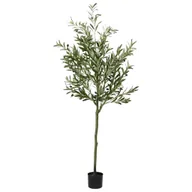 Sztuczne kwiaty - vidaXL Sztuczne drzewo oliwne 700 liści 180 cm zielone - miniaturka - grafika 1