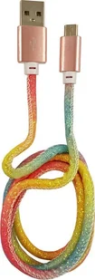 Kabel USB LC-Power USB-A - microUSB 1 m Wielokolorowy (31332C) - Kable USB - miniaturka - grafika 1