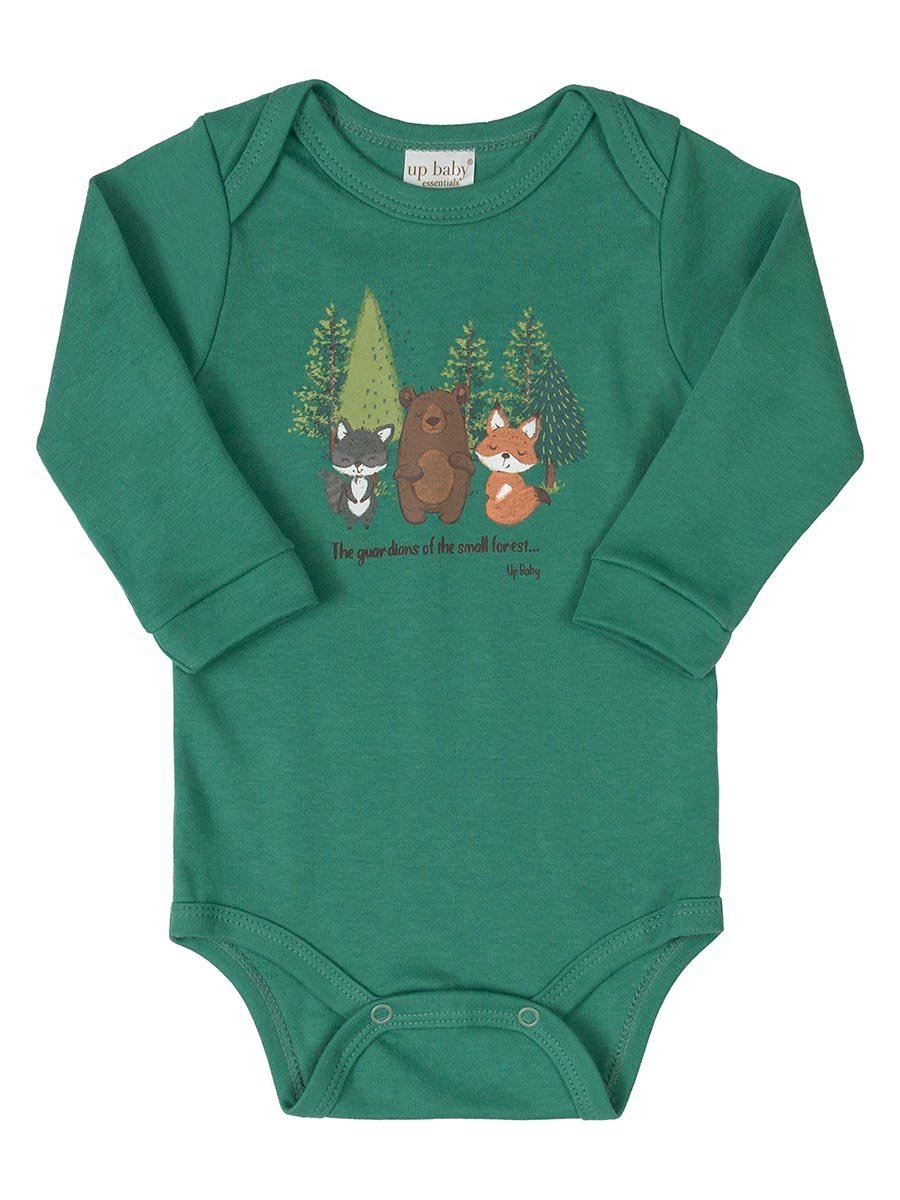Niemowlęce body zwierzątka zielone Up Baby r.74