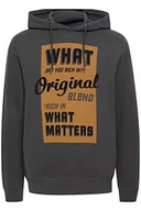Bluzy męskie - Blend Bluza męska, 190201/asfalt, S - miniaturka - grafika 1