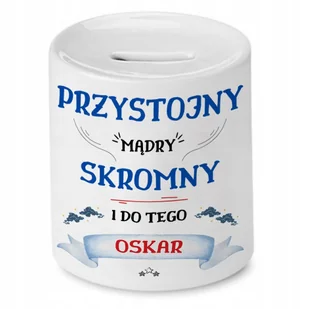 Skarbonka dla Oskara na Urodziny Idealny Prezent z Nadrukiem ze Zdjęciem + Opakowanie na prezent (wzór 02) - Skarbonki - miniaturka - grafika 1