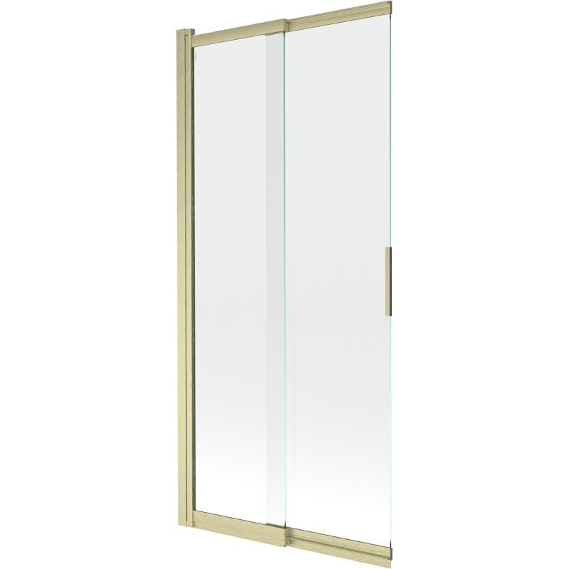 Mexen Fox parawan nawannowy 2-skrzydłowy przesuwny 85 x 150 cm, transparent, złoty szczotkowany - 891-085-002-55-00
