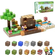 Klocki - Klocki Magnetyczne Minecraft 192 Elementy + 5 Figurek - miniaturka - grafika 1