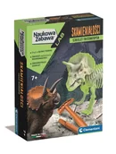 Mały naukowiec - Clementoni, Zestaw naukowy Skamieniałości -Triceratops - miniaturka - grafika 1