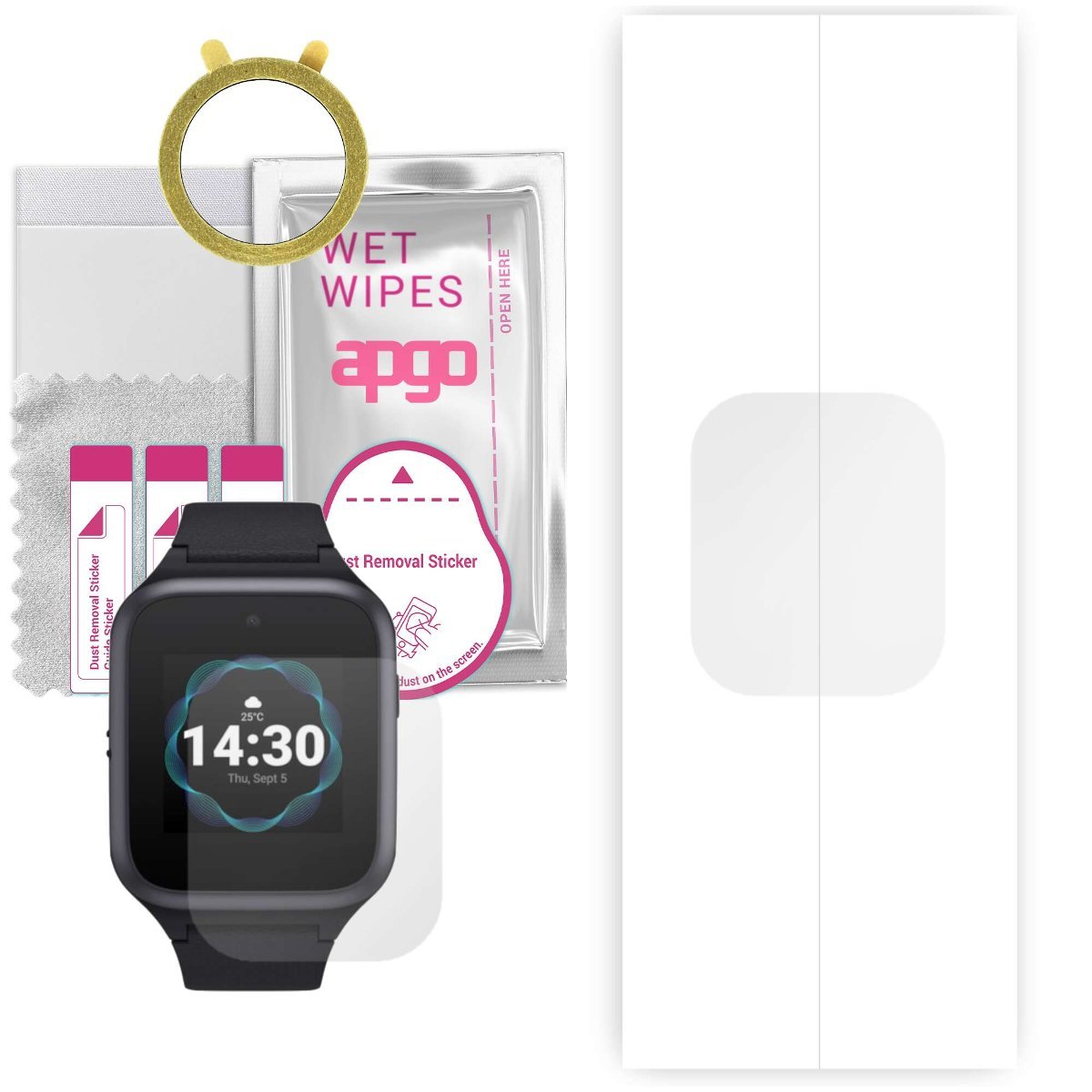 1x Folia hydrożelowa do TCL Movetime MT40S - apgo Smartwatch Hydrogel Protection Ochrona na ekran smartwatcha