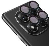 Pozostałe akcesoria do telefonów - Bizon Szkło na aparat Glass Snap Lens do Xiaomi Redmi Note 14 Pro 5G / Poco X7, 1 zestaw, czarna ramka - miniaturka - grafika 1