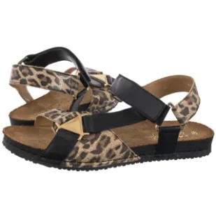 Sandały Czarny+Pantera 07026-20/00-1 (MA1399-b) Maciejka - Sandały damskie - miniaturka - grafika 1