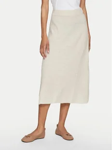 Vila Spódnica midi Olina 14098891 Beżowy Regular Fit - Spódnice - miniaturka - grafika 1