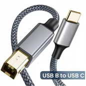 Kable komputerowe i do monitorów - Przewód do drukarki USB B do USB C, 3m, 480Mb/s - miniaturka - grafika 1