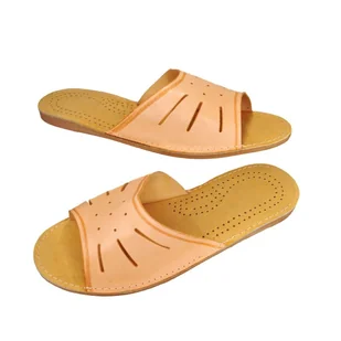 Kapcie Skórzane z Podhala Męskie Odkryte 330 [Rozmiar: 44] - Kapcie męskie - miniaturka - grafika 1