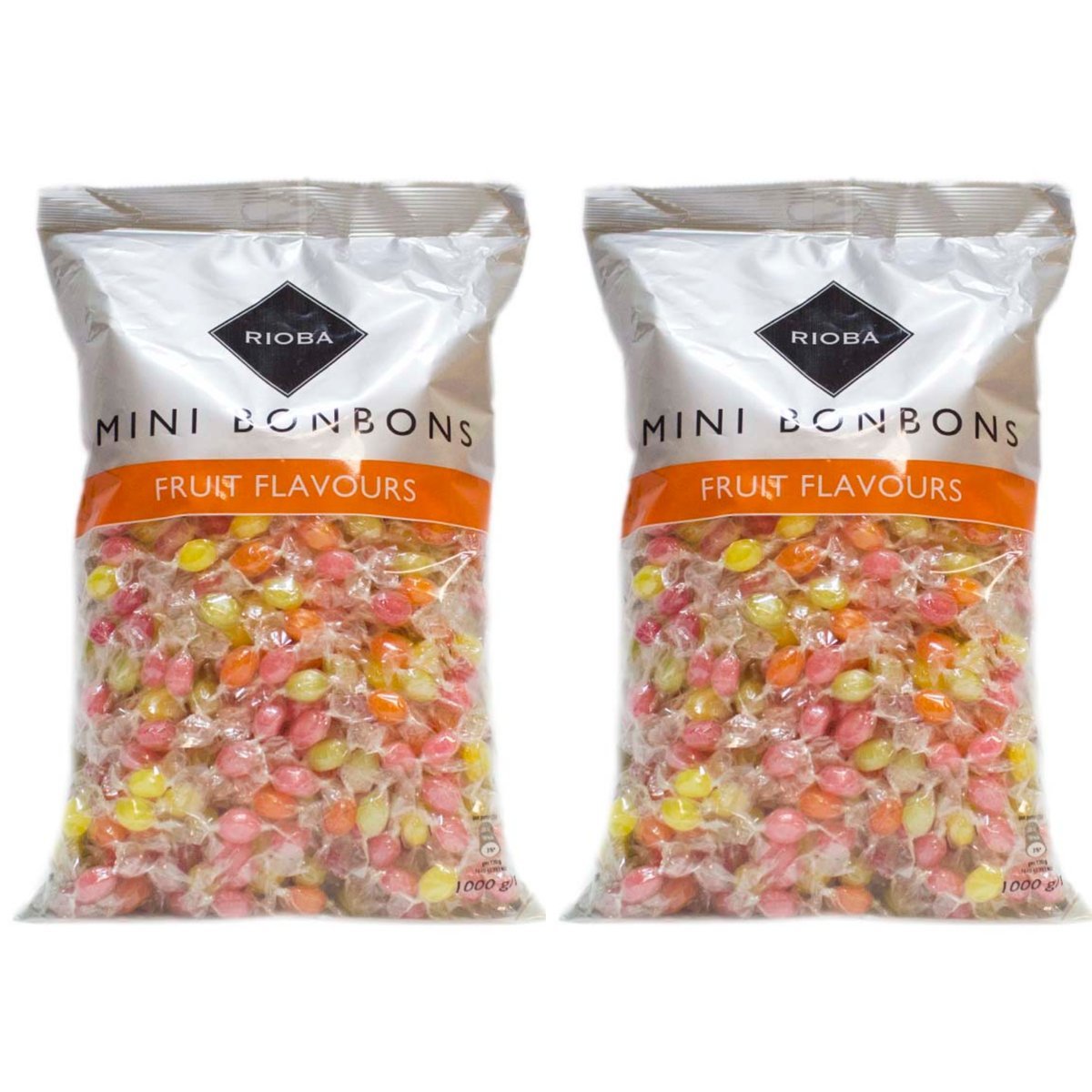 Cukierki owocowe Mini Hard - Intensywny smak owoców 2x1kg, Rioba - Słodka przyjemność na każdą okazję