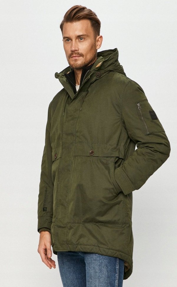 PEPE JEANS KURTKA PARKA MĘSKA BRĄZOWA Z KAPTUREM 1Z0A2_B* T4A