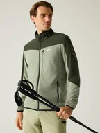 Odzież trekkingowa męska - Regatta Kurtka polarowa "Freesdale" w kolorze zielonym - miniaturka - grafika 1