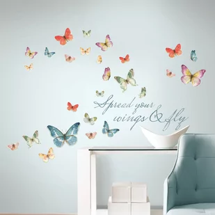Naklejka Dekoracyjna Napis Motyle Rmk3263Scs - Naklejki na ścianę - miniaturka - grafika 1