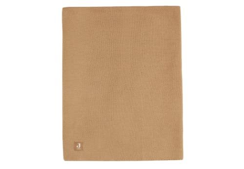 Kocyk dla niemowląt z dzianiny 75x100 cm Basic brązowy Jollein