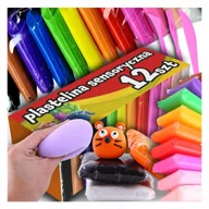 Masy plastyczne - 12 SZT PLASTELONA MAGICZNA SENSO GLINA POLIMEROWA PIANKOWA MASA PLASTYCZNA - miniaturka - grafika 1