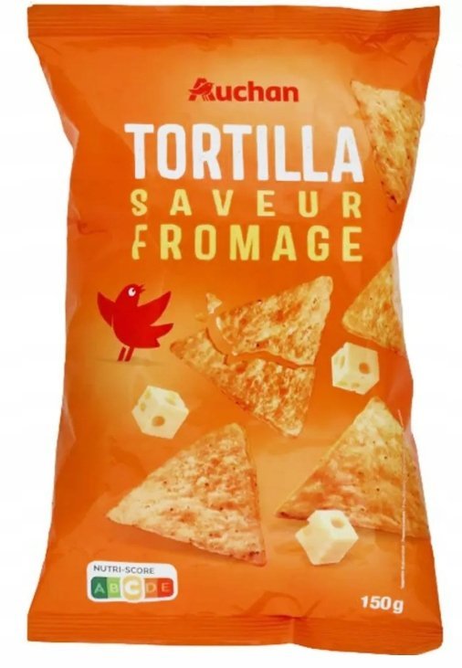 Tortilla chipsy kukurydziane o smaku sera Auchan 150 g Sprzedaw