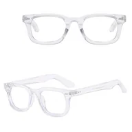 Okulary korekcyjne, oprawki, szkła - Okulary Nerdy zerówki do komputera z filtrem BLUE LIGHT STL44H bezbarwne + akcesoria - miniaturka - grafika 1