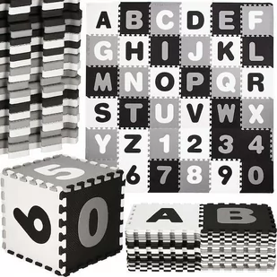 Springos Mata piankowa alfabet, cyfry 175x175 cm puzzle dla dzieci pianka EVA FM0019 - Maty piankowe - miniaturka - grafika 1