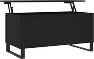 Ławy i stoliki kawowe - vidaXL Stolik kawowy czarny 90x44,5x45 cm materiał drewnopochodny - miniaturka - grafika 1