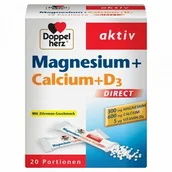 Witaminy i minerały - Magnez + Wapń + D3 DIRECT, Doppelherz, 20 porcji - miniaturka - grafika 1
