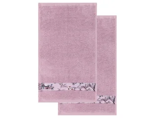 LIVARNO home Komplet 2 ręczników frotte, 50 x 100 cm (Kwiaty/ różowy) - Ręczniki - miniaturka - grafika 1