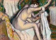 Plakaty - Galeria Plakatu, Plakat, Woman Drying Her Arm, Edgar Degas, 50x40 cm - miniaturka - grafika 1