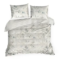 Pościel - Pościel SPRING/82 liście beż turkus 220x200 cm satyna - miniaturka - grafika 1