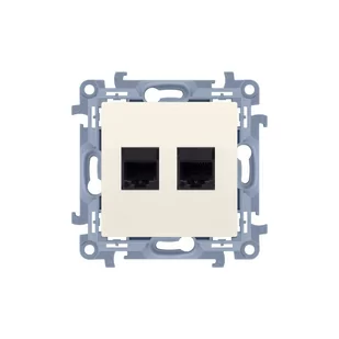 LEDart komputerowe RJ45 podwójne kremowe C52.01/41 Kontakt Simon10 - Gniazdka elektryczne - miniaturka - grafika 1