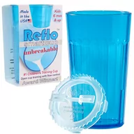 Kubki dla dzieci - Kubek treningowy nietłukący niebieski 6m+ Reflo - miniaturka - grafika 1
